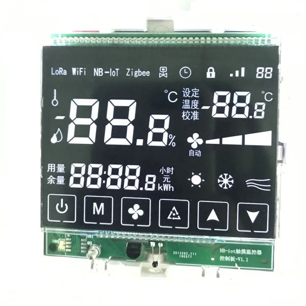 Egyedi monokróm 7 szegmenses COB LCD kijelző érintéssel